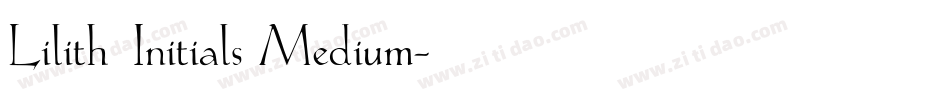 Lilith Initials Medium字体转换